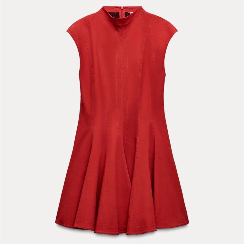 Zara Mini Godet Dress ZW Collection S - Picture 5 of 9